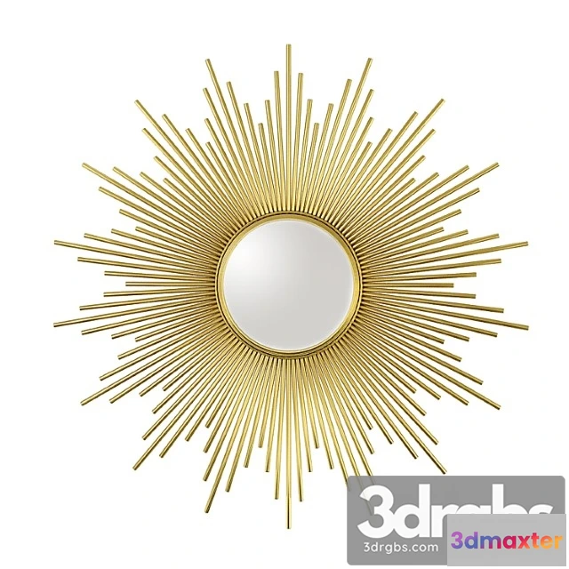 1020910 - French bedroom sunburst gold mirror