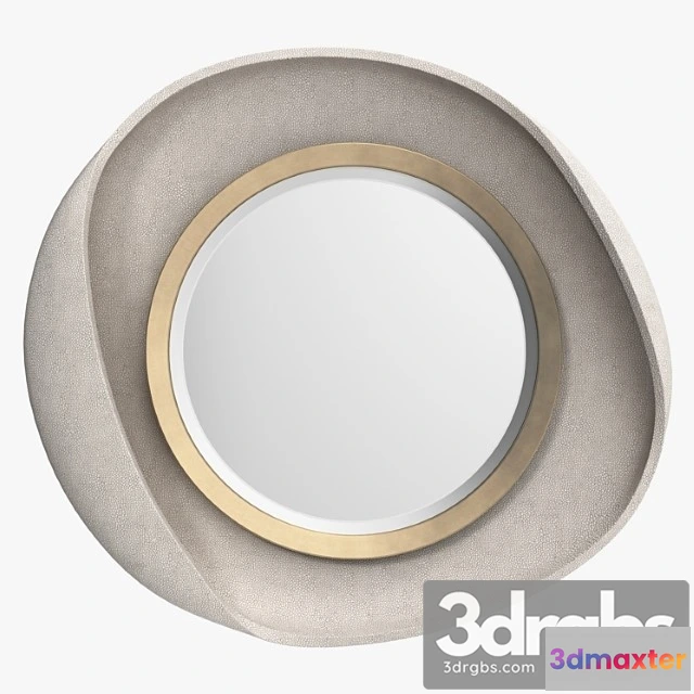 1021084 - R & y augousti - petal mirror in cream shagreen
