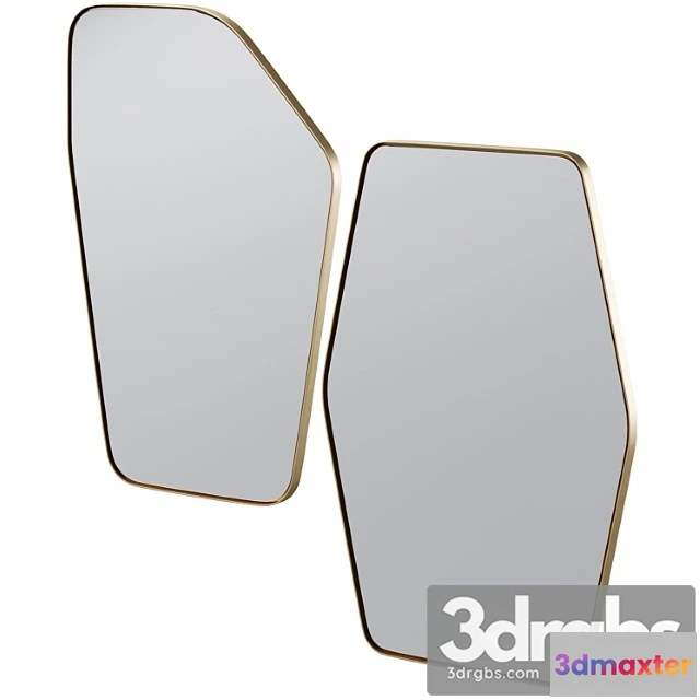 1021144 - Wall mirror shape brass by kare design