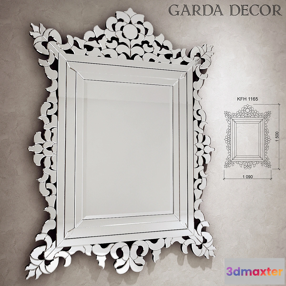 1281226 - Garda Decor Mirror KFH 1165 3D Max