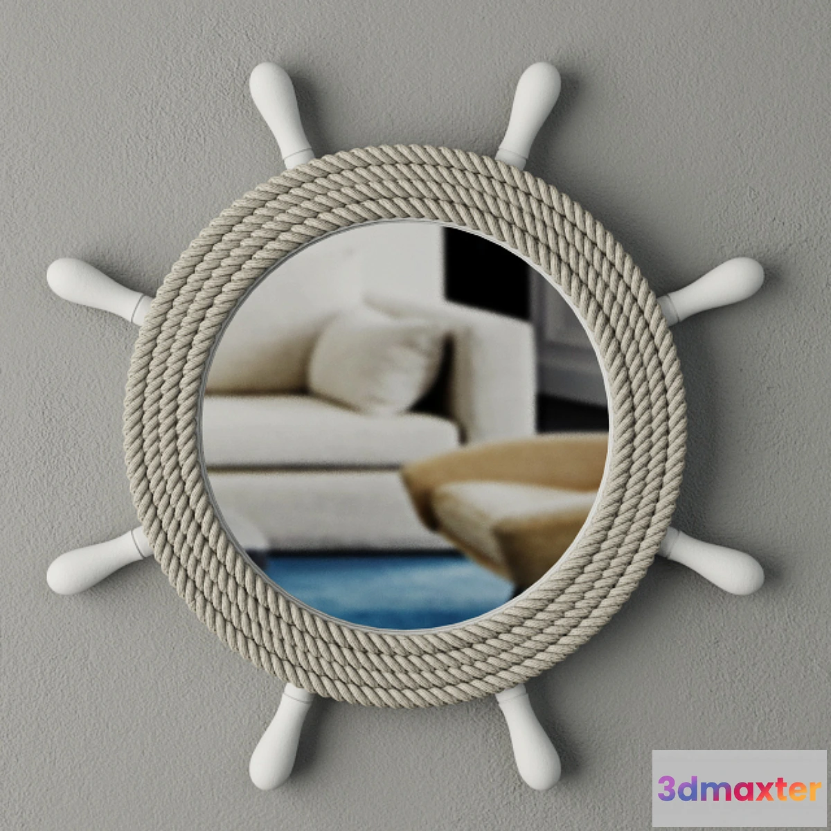 1281418 - Ship’s Wheel Mirror 3D Max