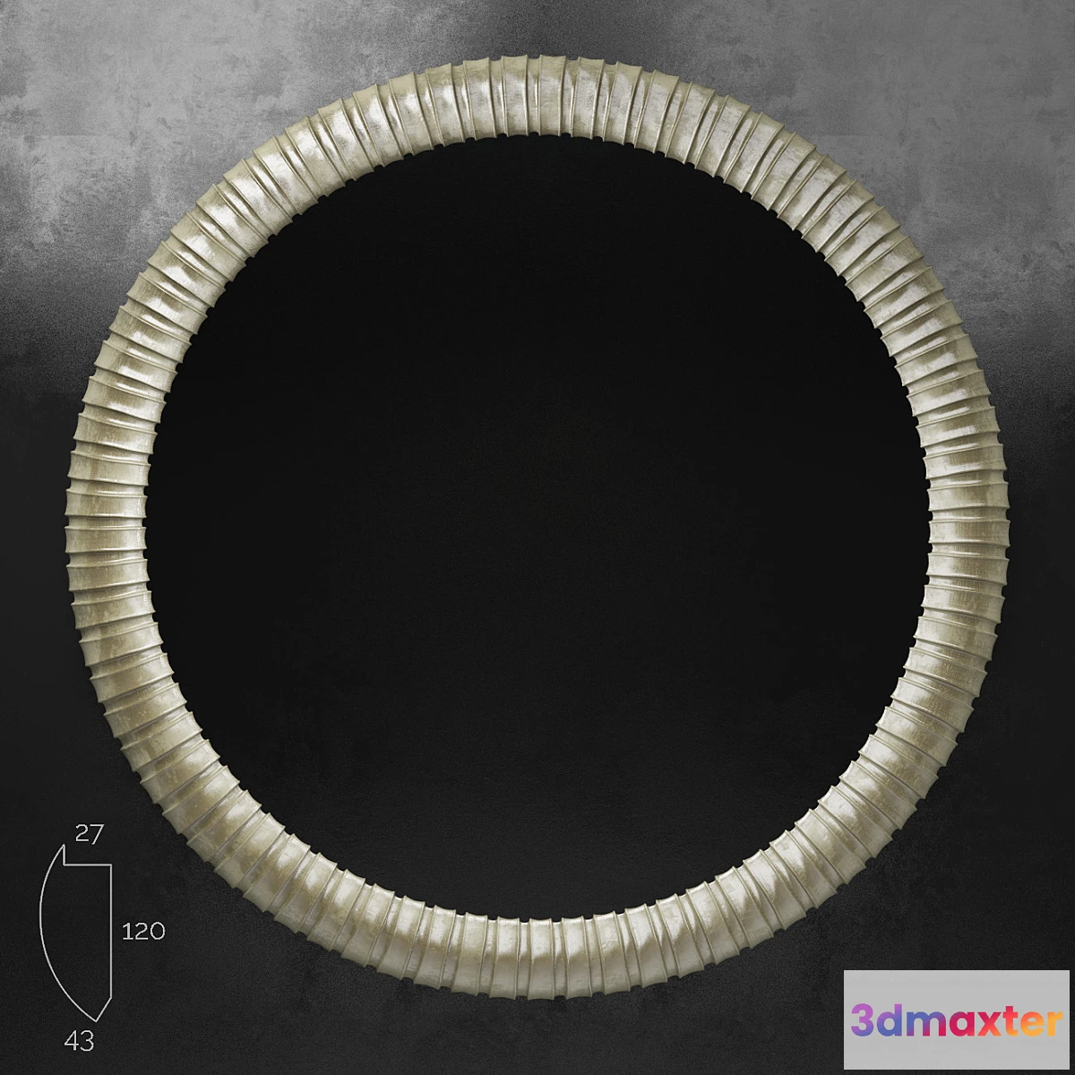 1281438 - Round Mirror (baguette art.TL1151-3453) 3D Max