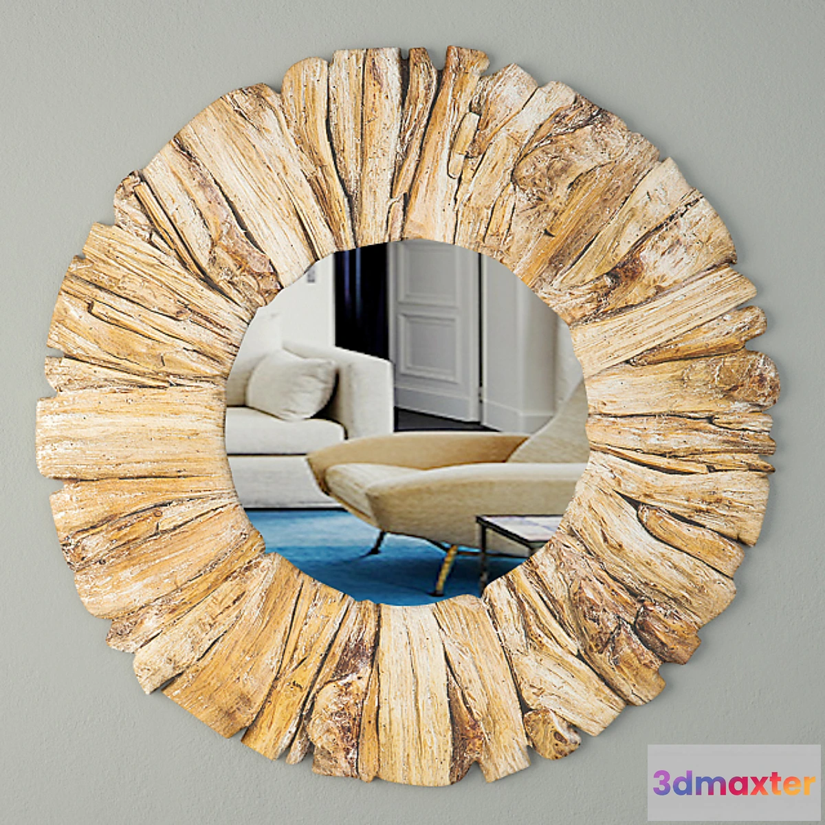 1283652 - Driftwood Mirror - No.2 3D Max