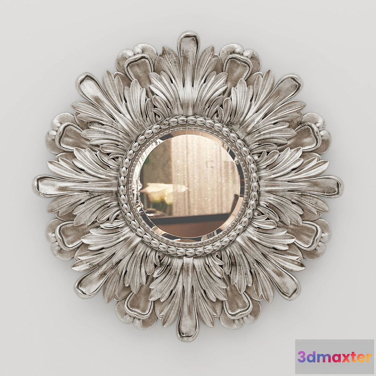 1287642 - Laura Ashley Round Classic Mirror Frame 3D Max