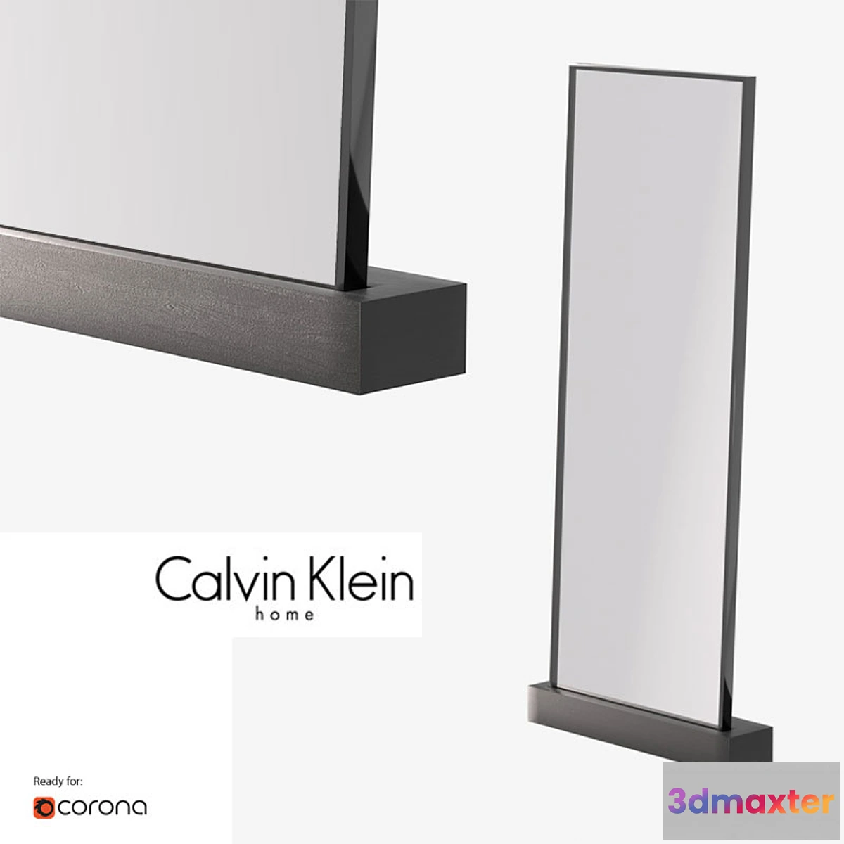 1289232 - Clavin Klein walnut floor mirror 3D Max