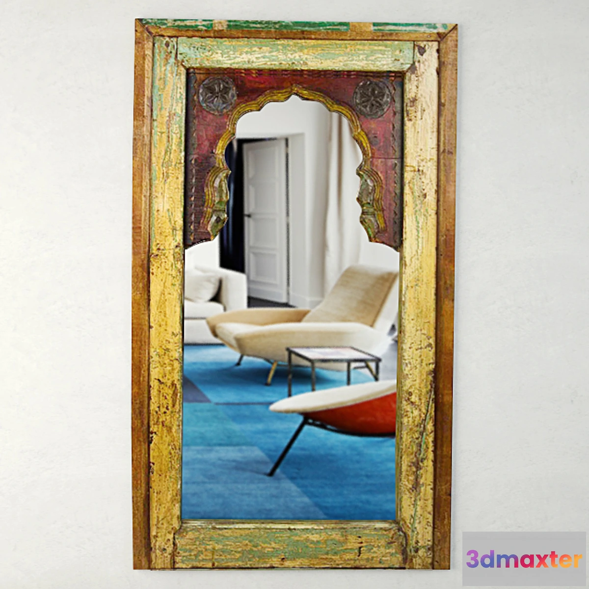 1291139 - Antique Moorish Arched Mirror 3D Max