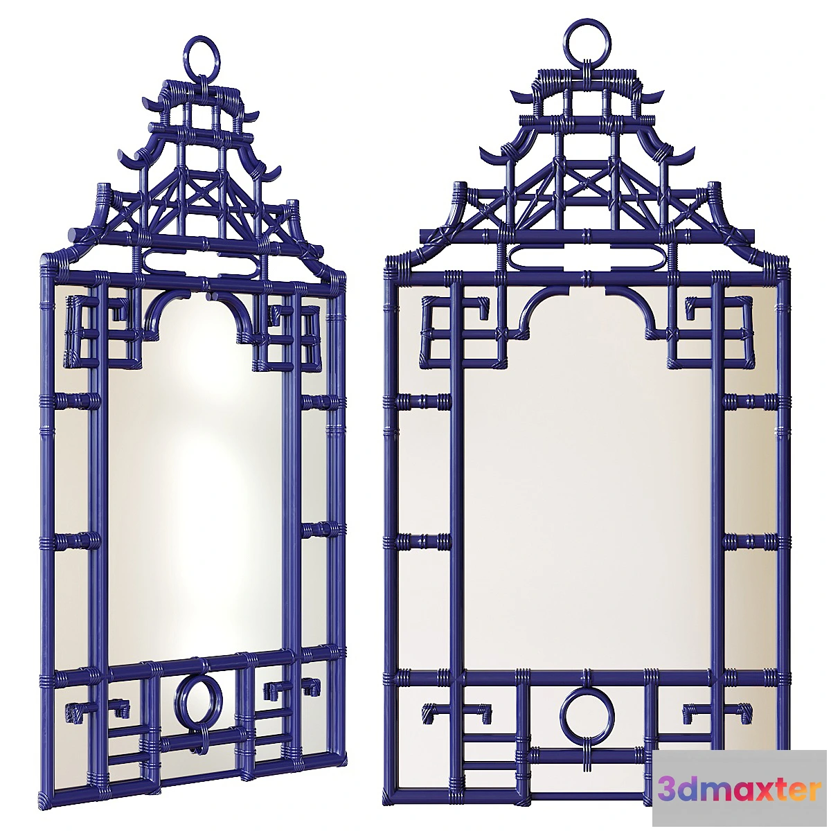 1294105 - Chairish _ Blue Pagoda Wall Mirror 3D Max