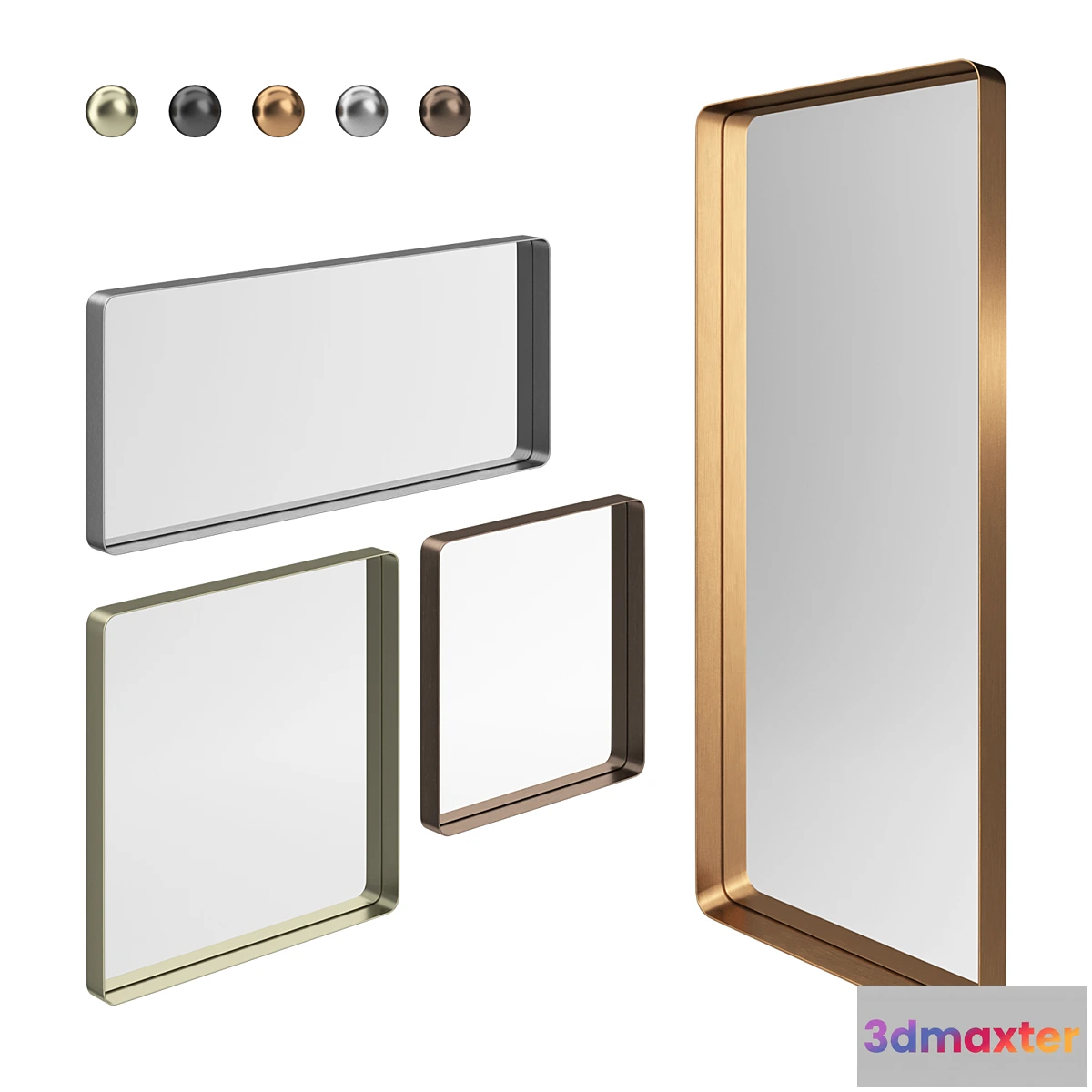 1296247 - Set of mirrors 01 3D Max