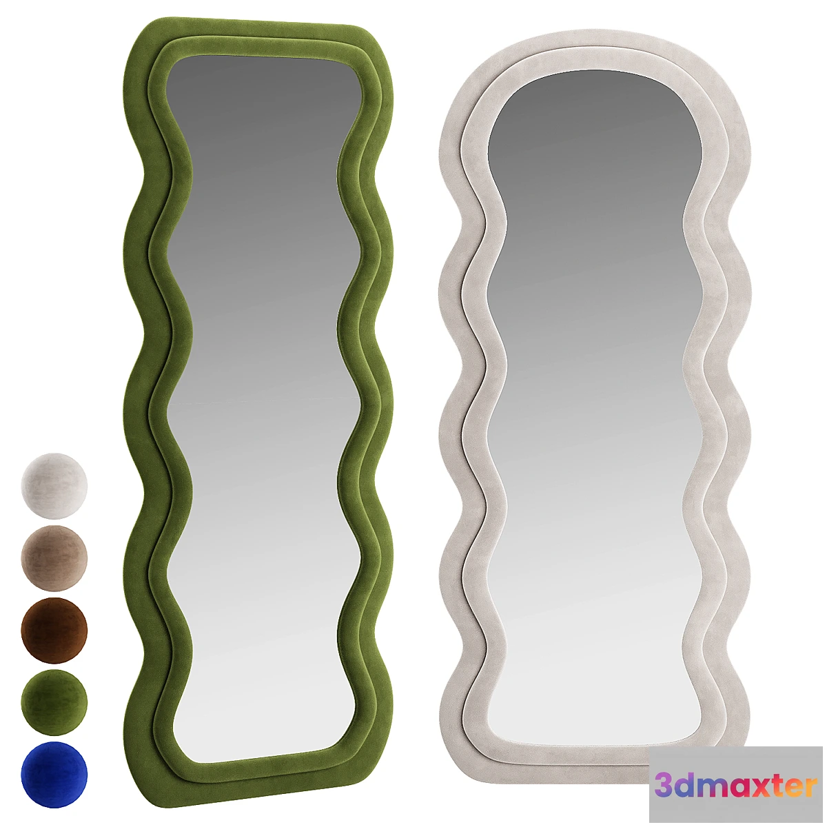 1299479 - Plush Waves Floor Mirror 3D Max