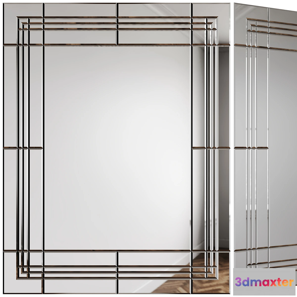 1300449 - Mirror with bevels Mirror 01 3D Max