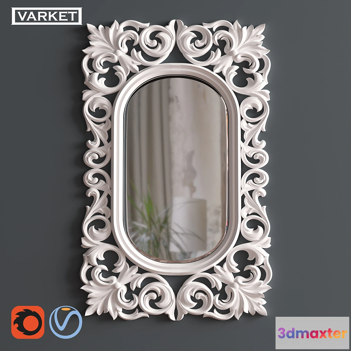 1304150 - OM Mirror Varket Fiore 3D Max