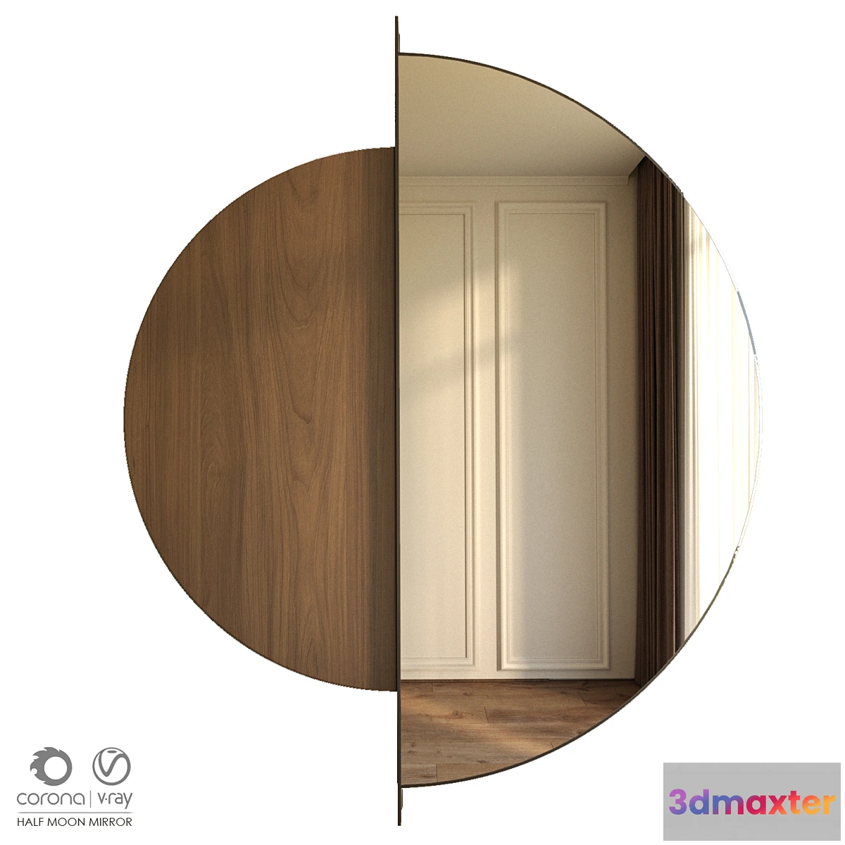 1309060 - Wall mirror Half moon mirror 3D Max