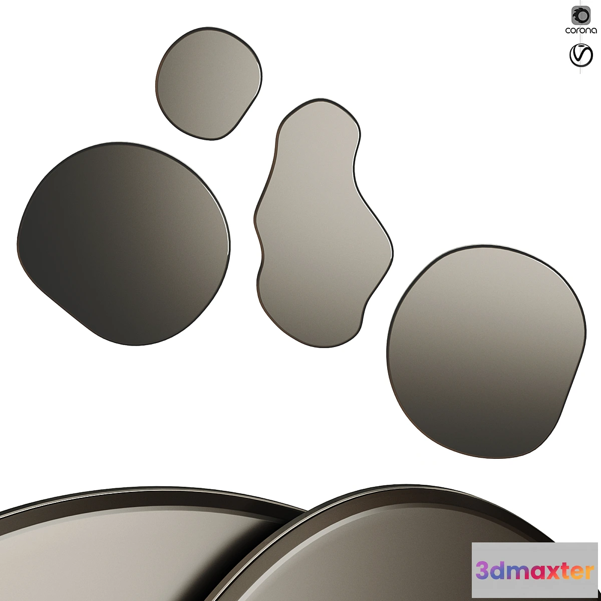 1310662 - Ferme Living Pond Luxury Mirror 3D Max