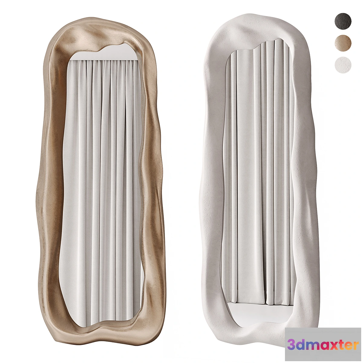 1314256 - Large mirrors in sculptural ceramic frames by O.Garikova 3D Max