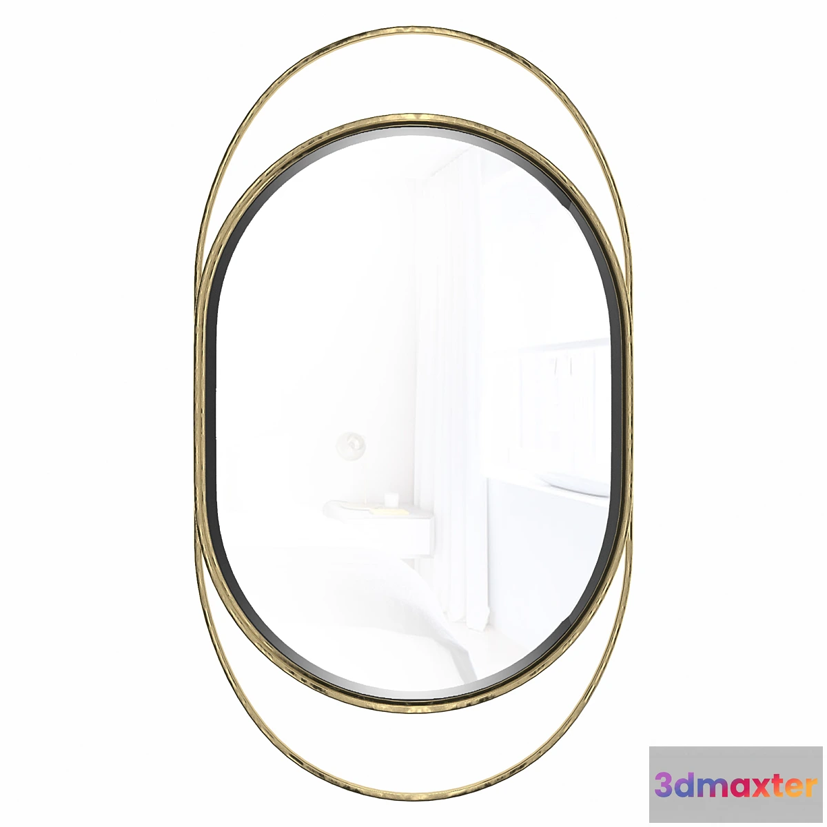 1315361 - Mirror in a metal frame gold KFG097 3D Max