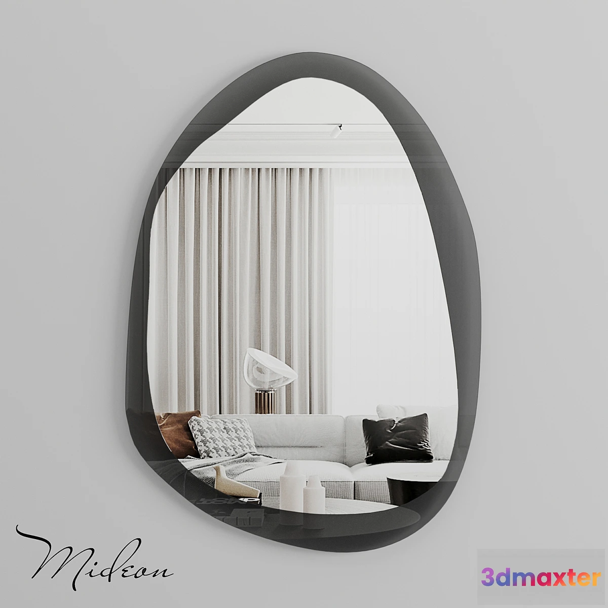 1318571 - Design mirror Mideon Transparent “Darkside” OM 3D Max