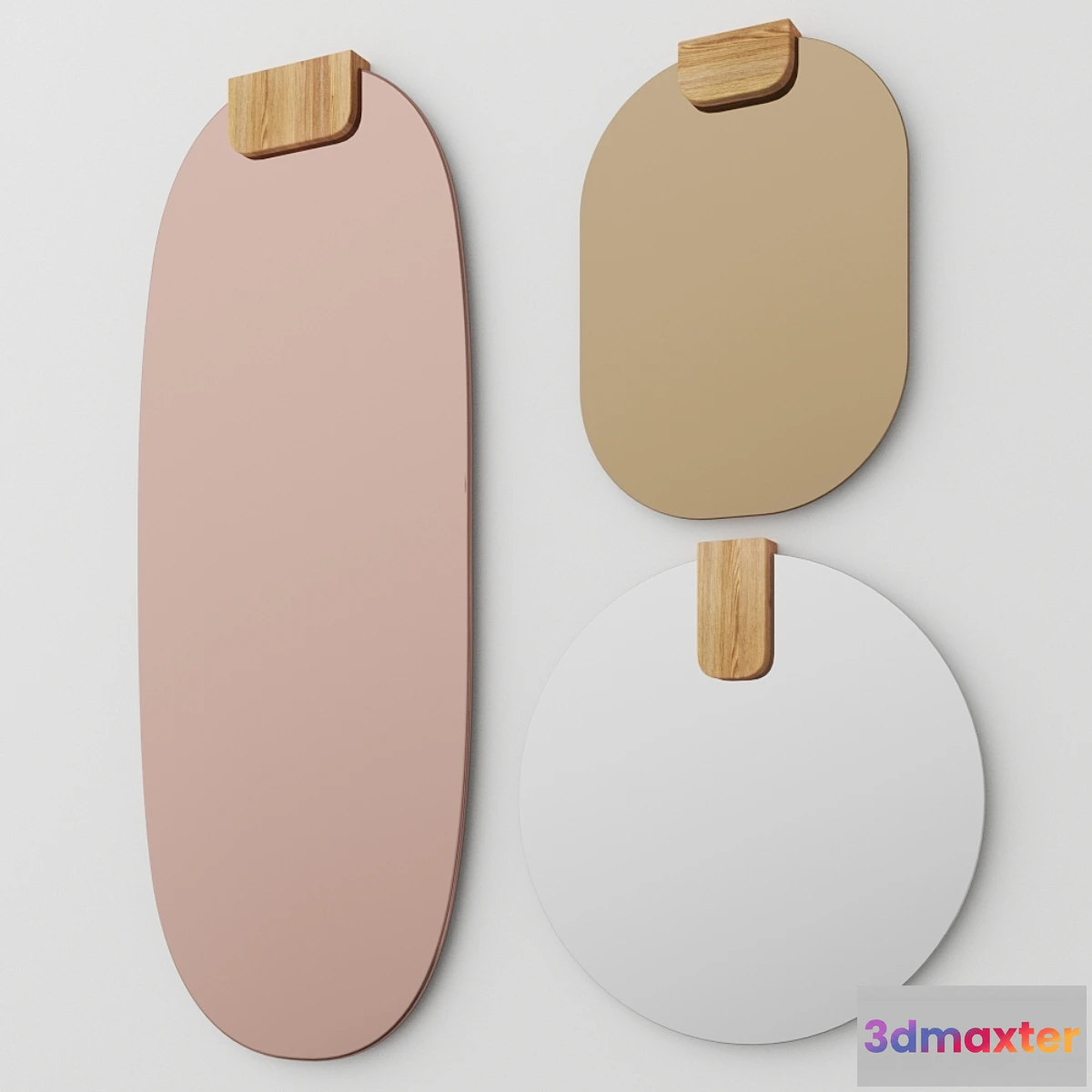 1324830 - Clip Wall-Mounted by Sculptures Jeux Mirror - No.2 3D Max