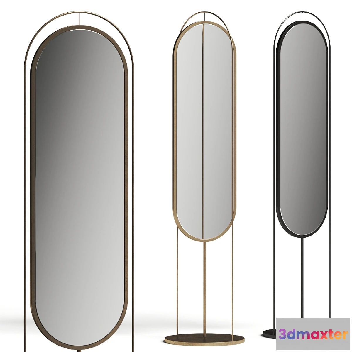 1327560 - West Elm Tall Oval Floor Mirror 3D Max