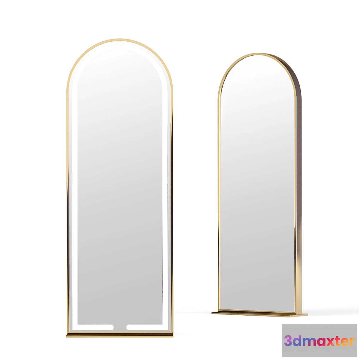 1330668 - Floor mirror in brass frame LN003F from Apika 3D Max