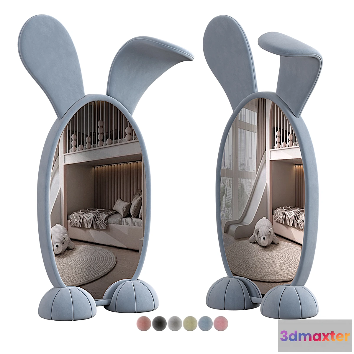 1336731 - Bunny Floor Mirror 3D Max
