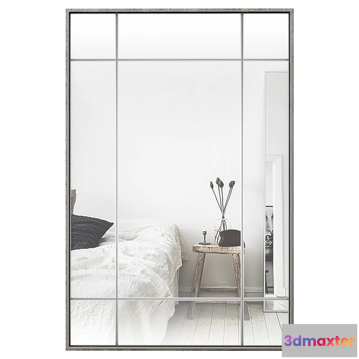 1336807 - Cambon Metal Framed Geometric Beveled Wall Accent Mirror W001537489 3D Max