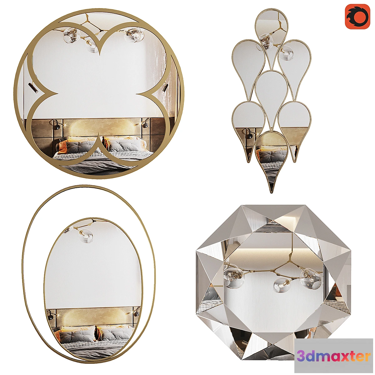 1340402 - Mirrors Garda Decor 3D Max