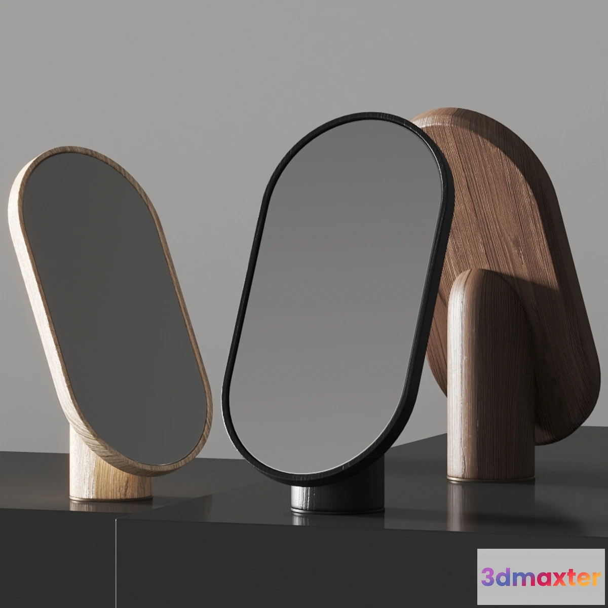 1347770 - Tre Product Woodturn Table Mirrors 3D Max