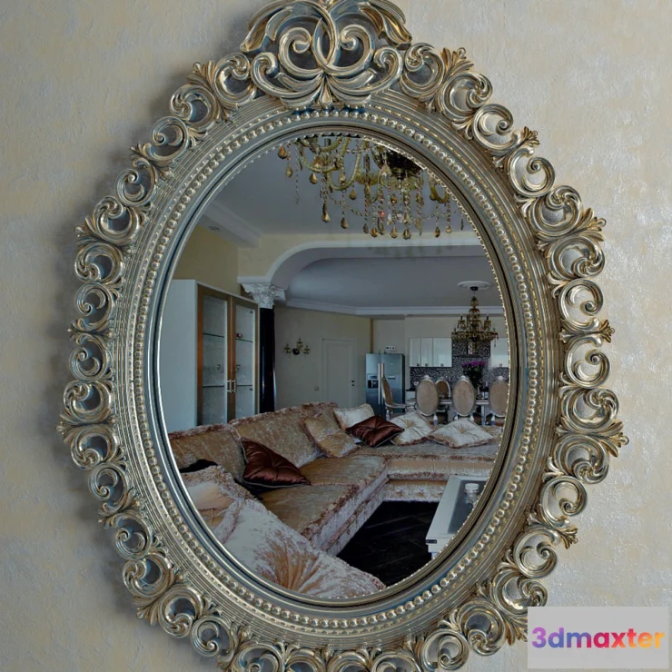 1392608 - Classic oval mirror 3D Max
