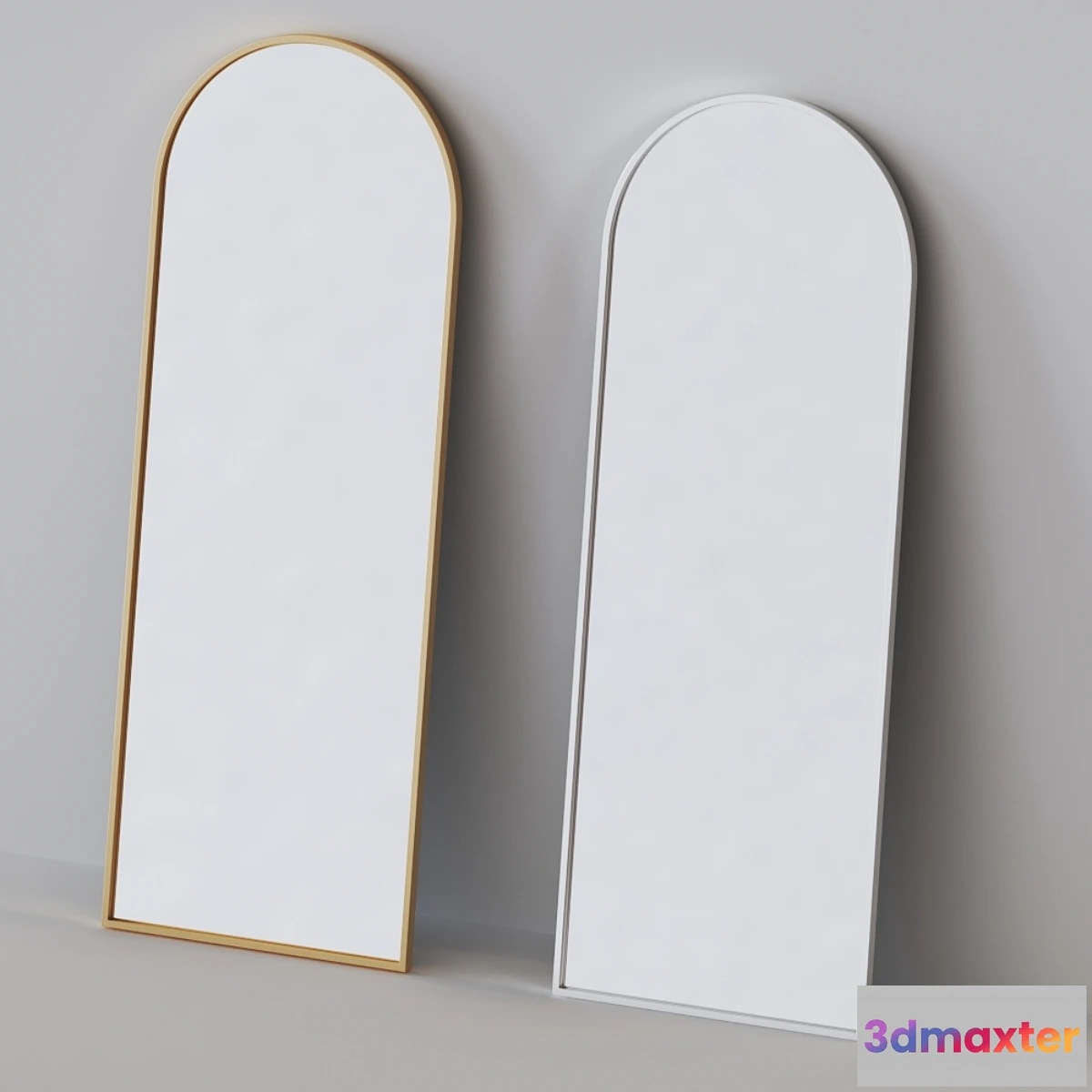 1396742 - Metal Frame Arched Floor Mirror 3D Max