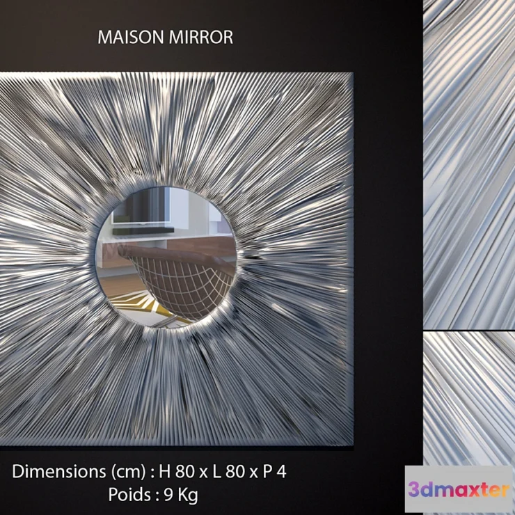 1400024 - MAISONS Miroir Vortex 3D Max