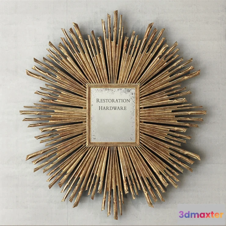 1400442 - RH _ 17TH C. SUNBURST MIRROR 3D Max