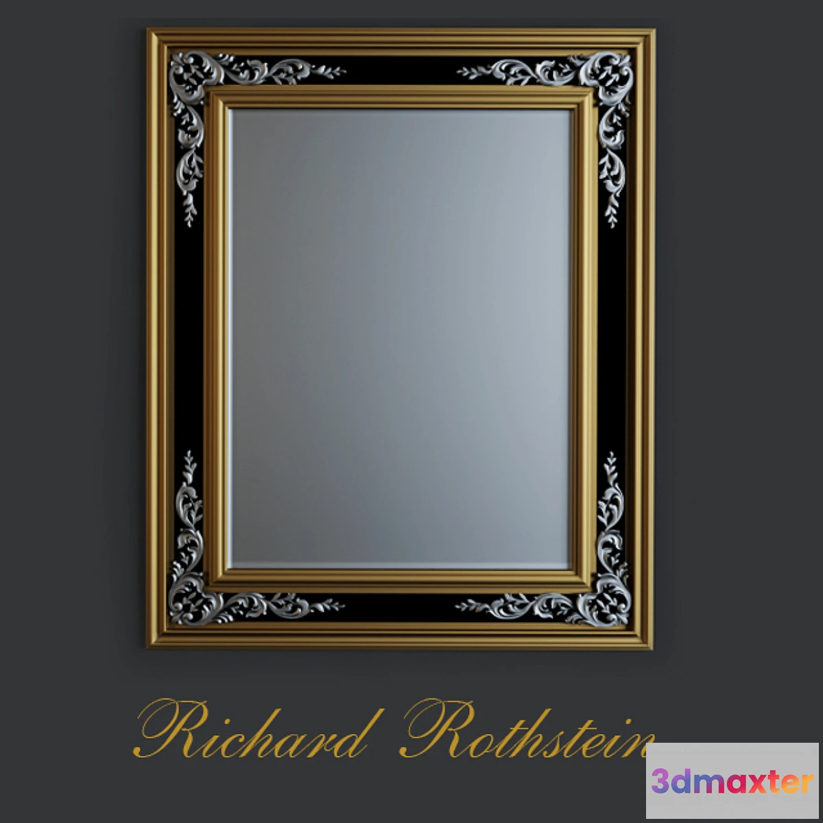 1400518 - Engraved Mirror with Antiqued Glass 3D Max
