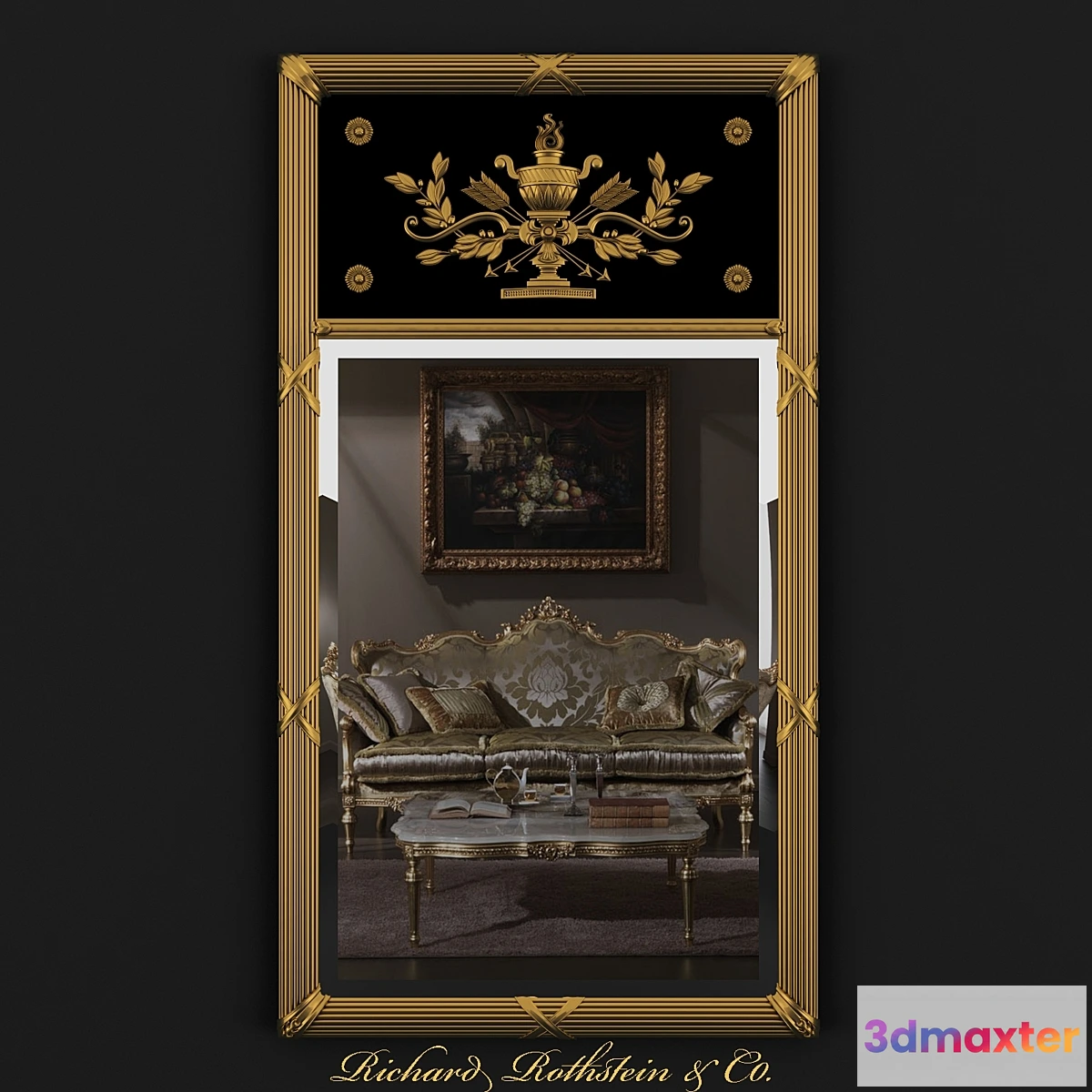 1408896 - Trumeau Mirror Styled Empire Mirror 3D Max