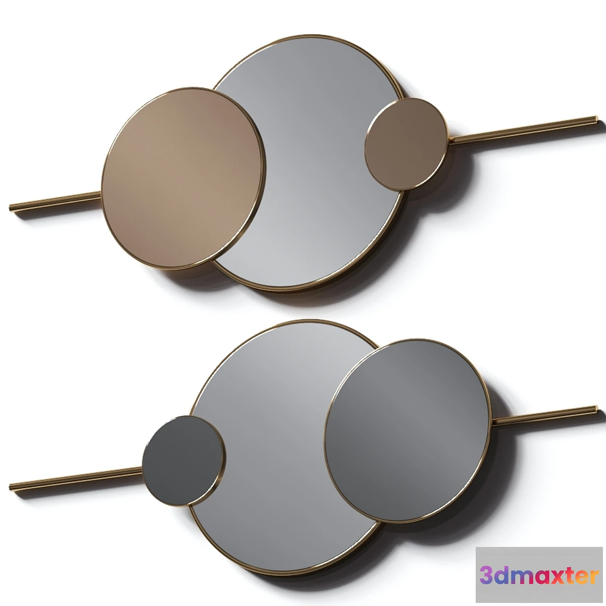 1409906 - Enza Home Piedra Wall Mirror 3D Max