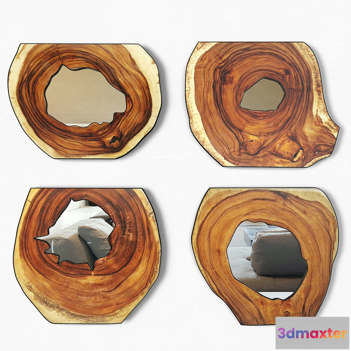 1409916 - Organic Monkey Pod Mirrors 2 3D Max