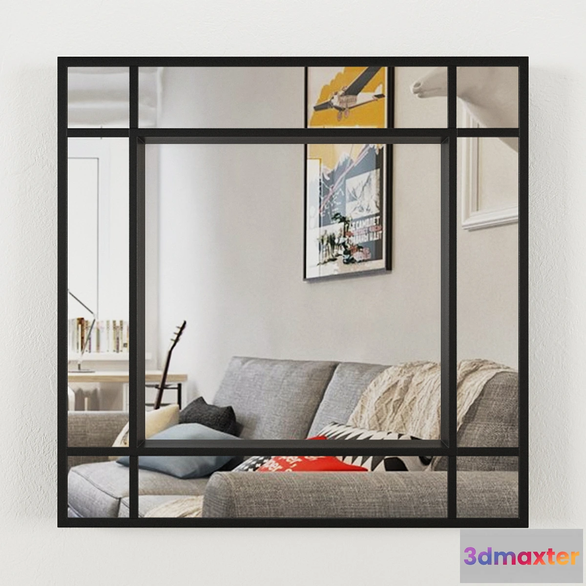 1413986 - Mirror with double contour ZARA HOME 3D Max