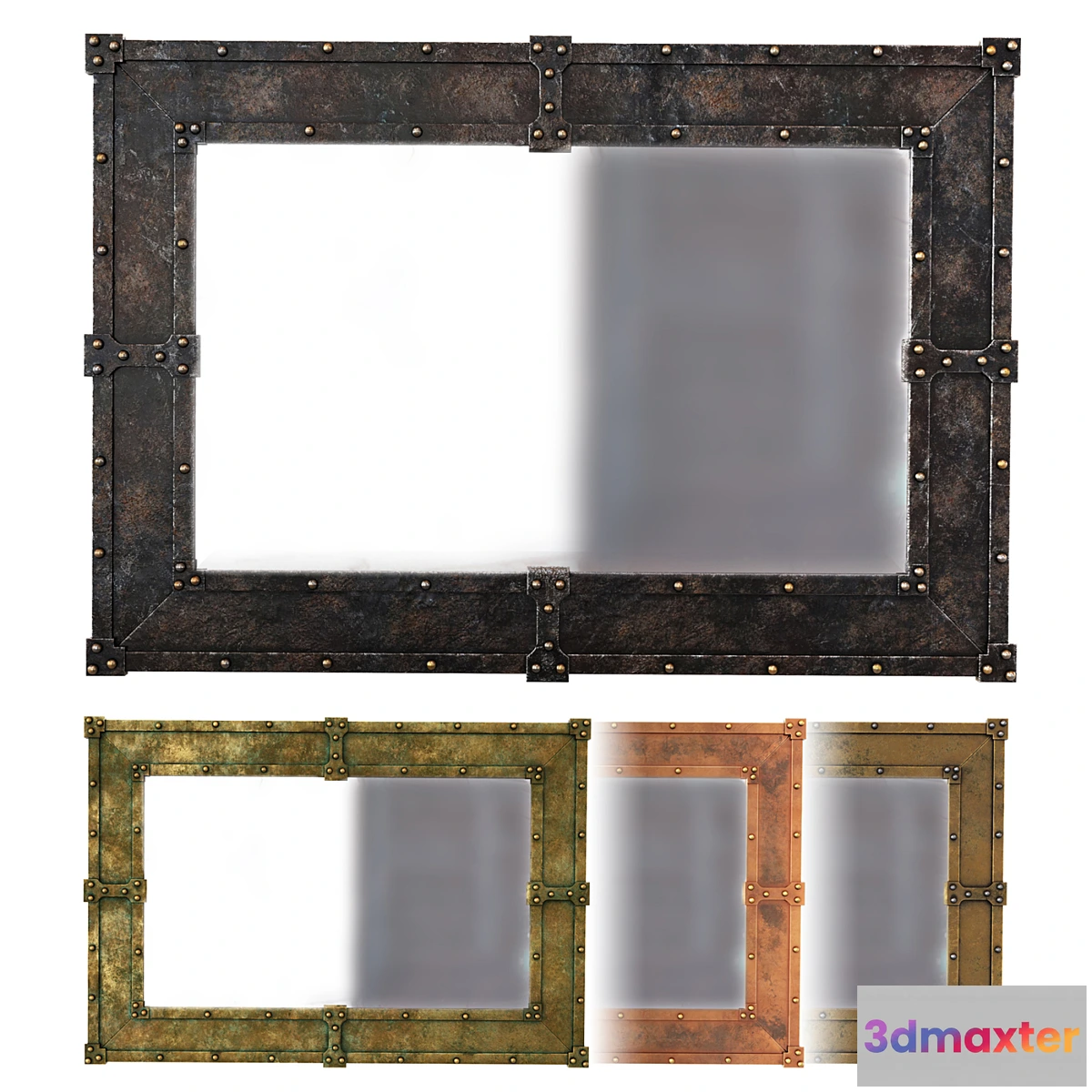 1417216 - Mirror in the industrial frame 3D Max