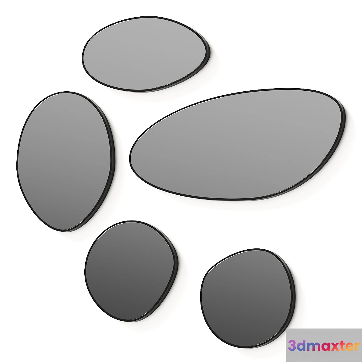 1427240 - Serax C Black Wall Mirrors 3D Max