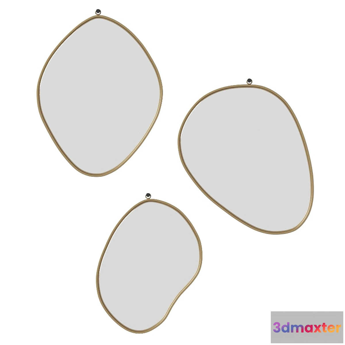 1440256 - Organic Shaped Mirrors by West Elm 3D Max