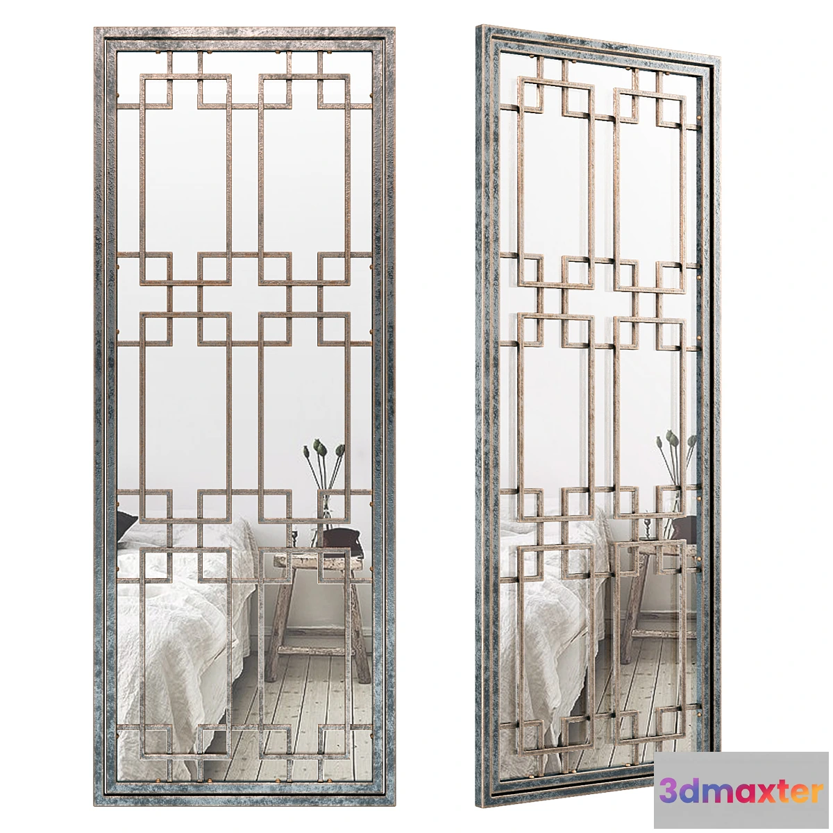 1442668 - Rectangular Wall Mirror - Eichholtz Mota 109556 3D Max