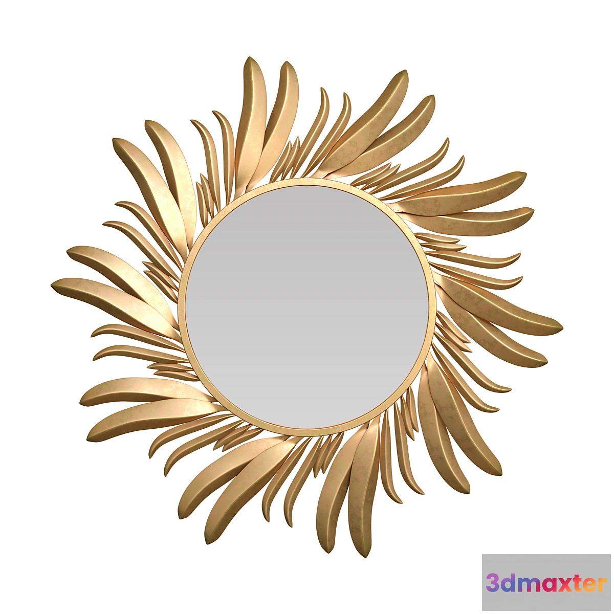 1443986 - Folium Contemporary Gold Leaf Mirror 3D Max