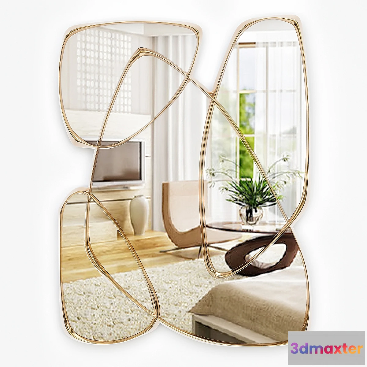 1444276 - Zeta Mirror in Mayan Bronze 3D Max