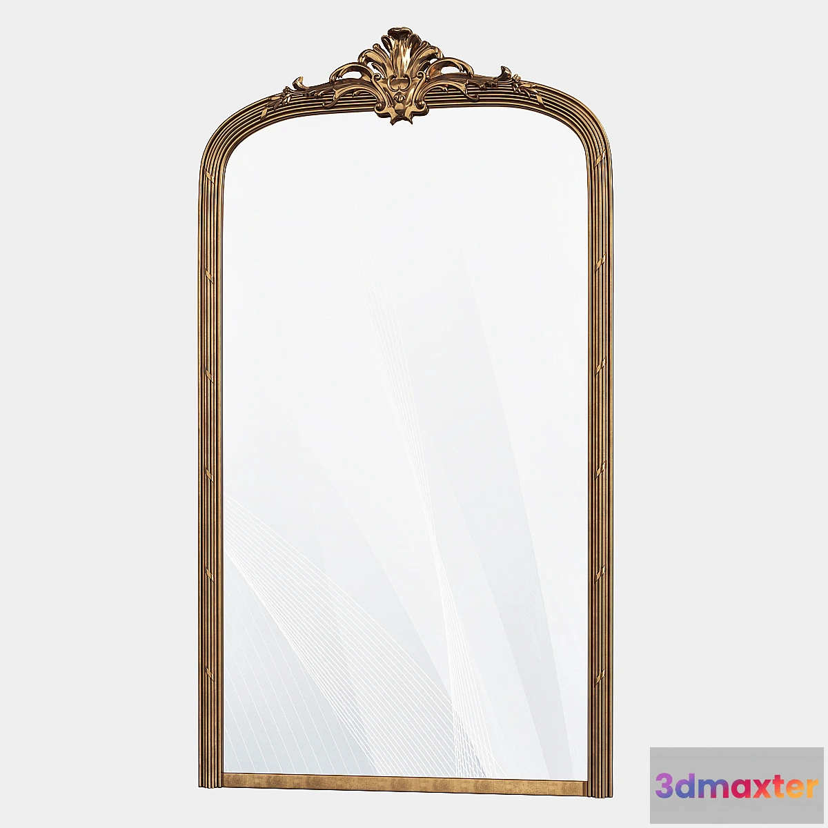 1444360 - Scandinavian retro mount mirror 3D Max