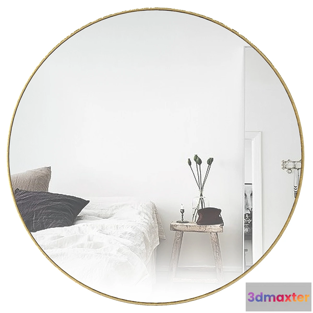 1445484 - Champagne Mirror 120 cm TY982-1 3D Max