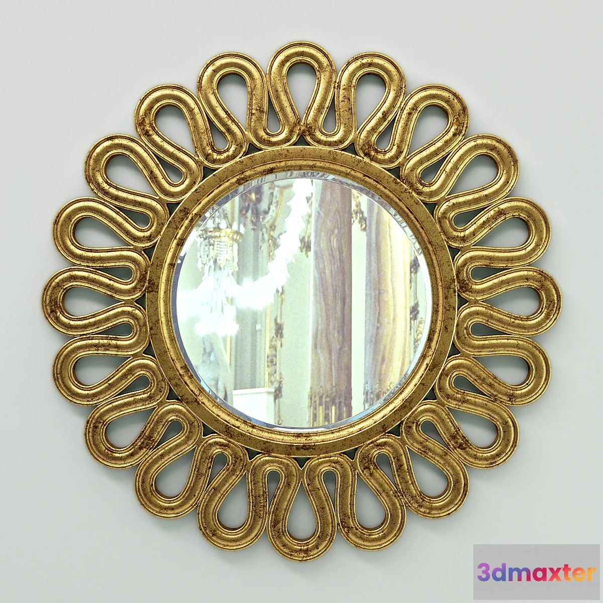 1457800 - Round Mirror Frame 01 3D Max