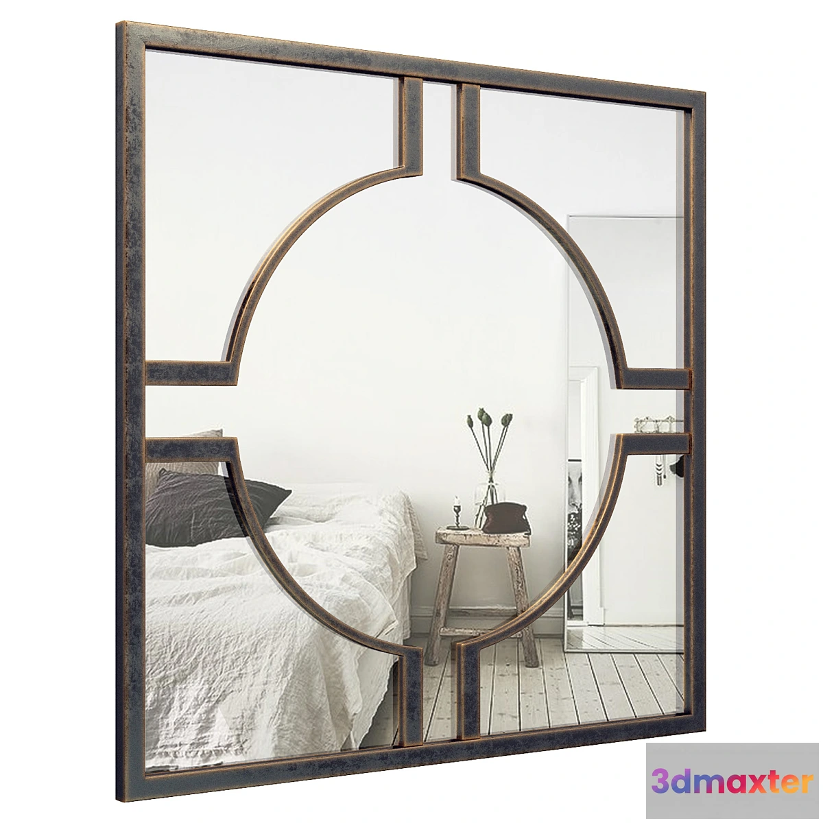 1461194 - Metal Circle Accent Wall Mirror XPM5627 3D Max