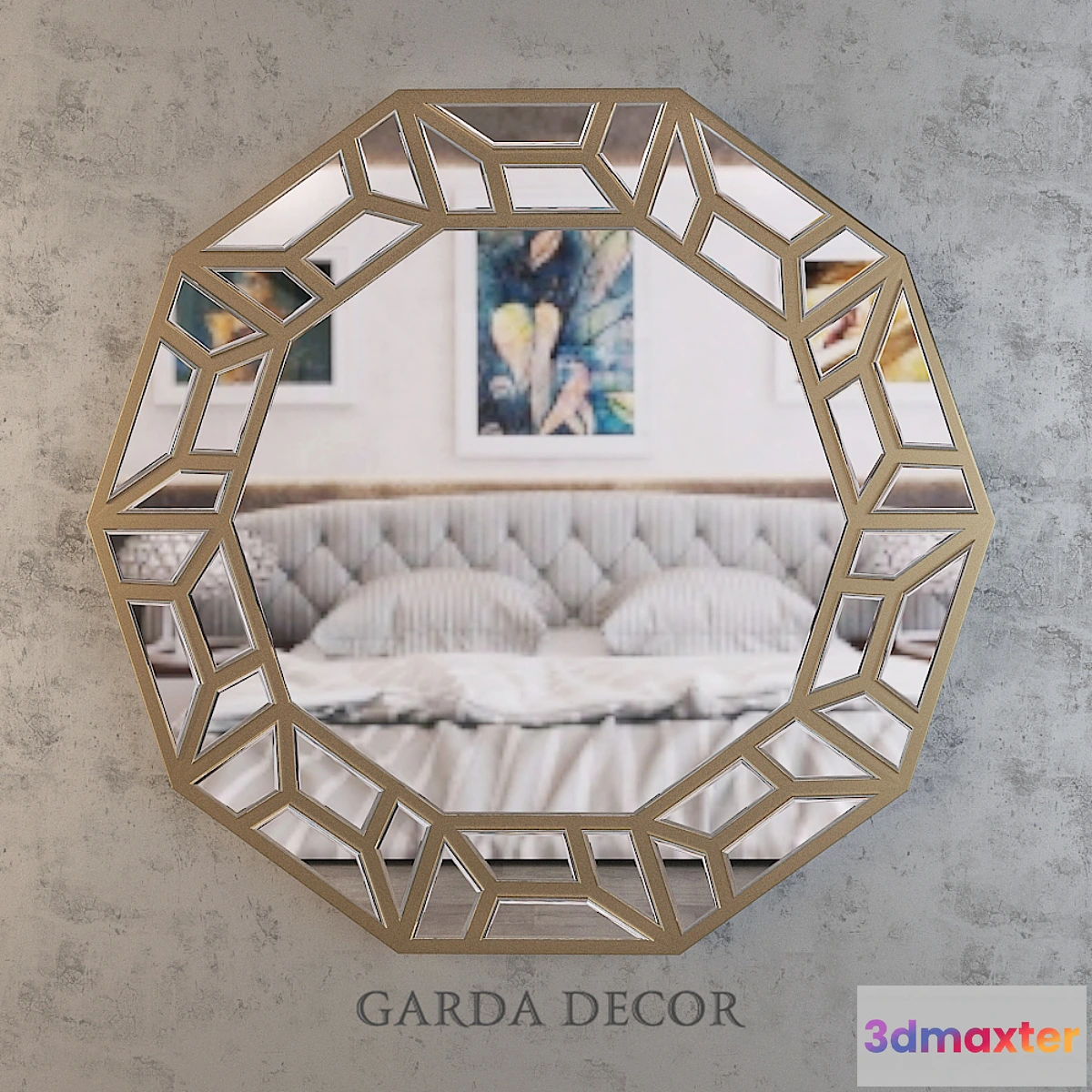 1463432 - Mirror GARDA DECOR gold 3D Max