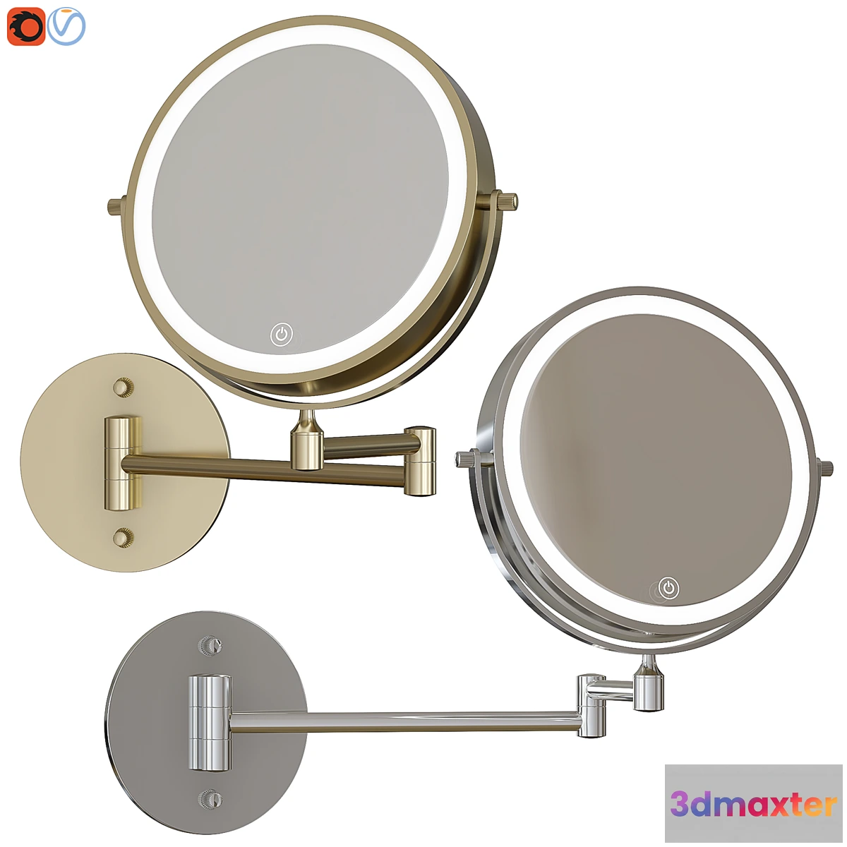 1471030 - Wall-mounted cosmetic mirror 02 3D Max