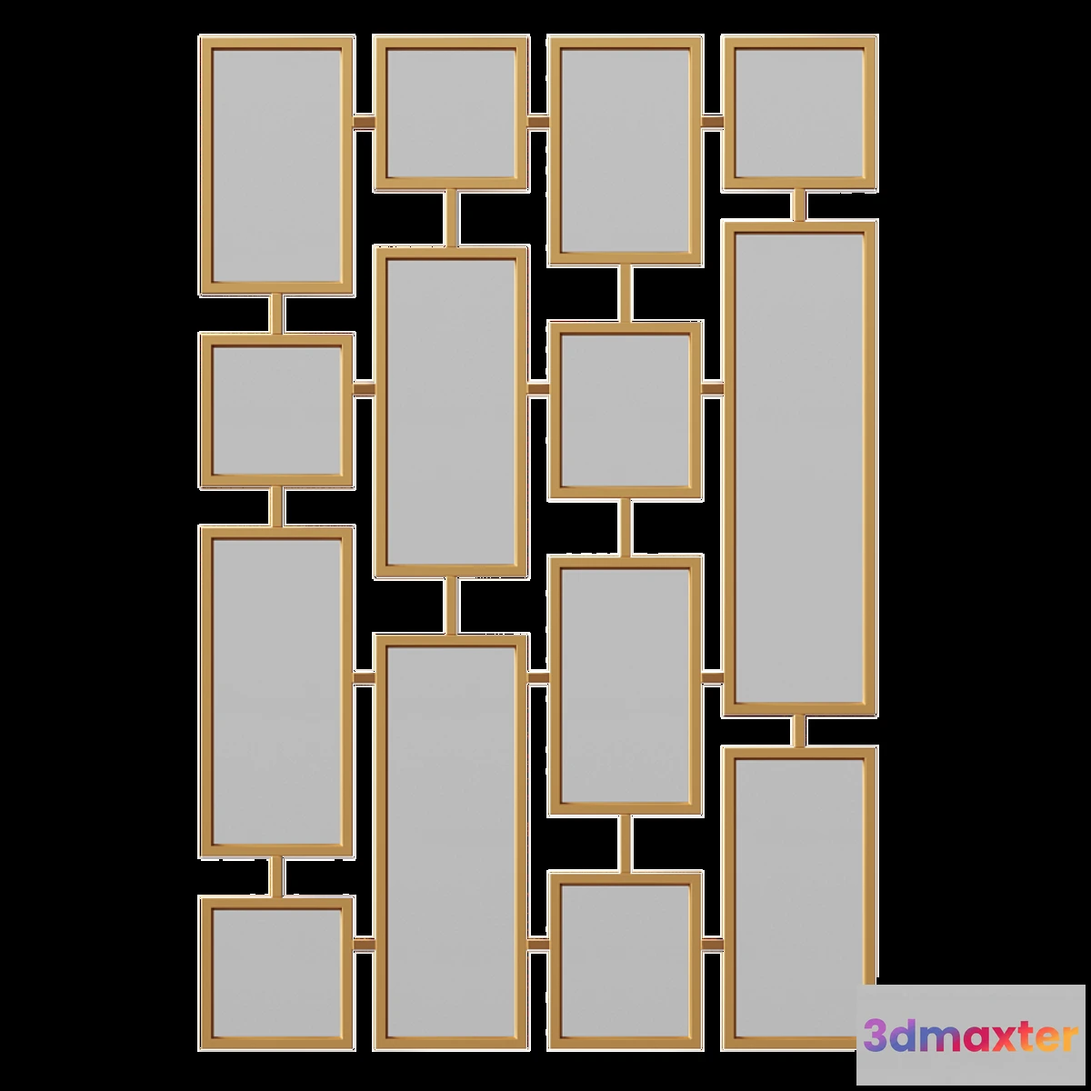 1474984 - Rectangles Wall Mirror by Clear Home Design 3D Max