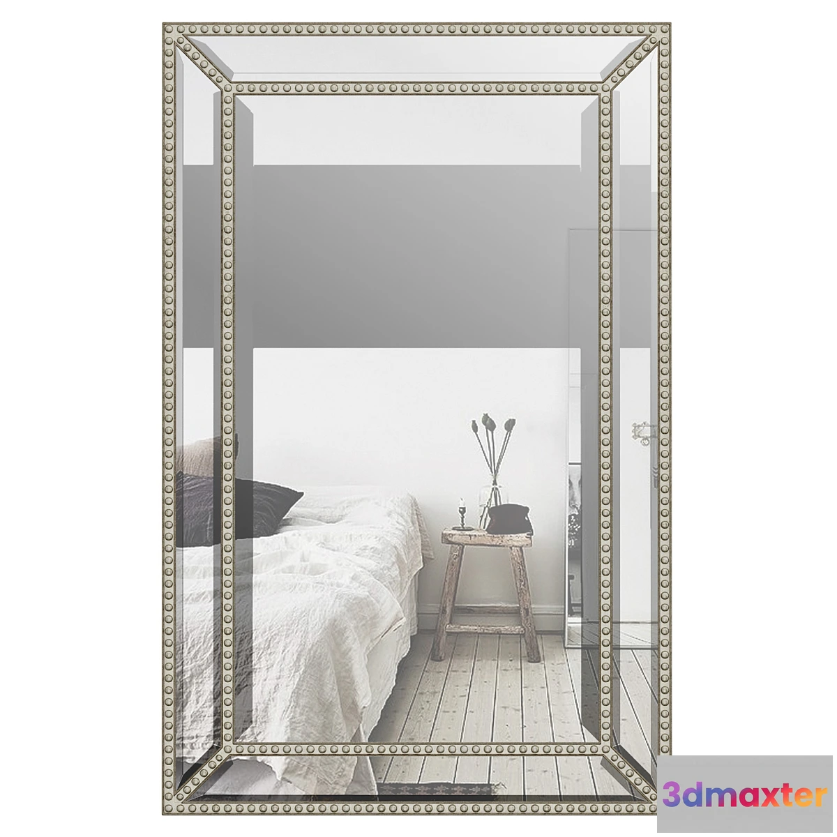 1475104 - Beveled Beaded Accent Wall Mirror 3D Max